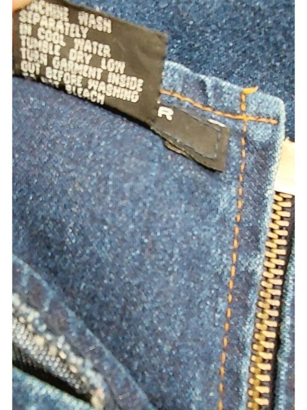 Starwear Jeans Denim Dress Size Medium Fringe Leather Accents Vintage READ - Picture 7 of 8